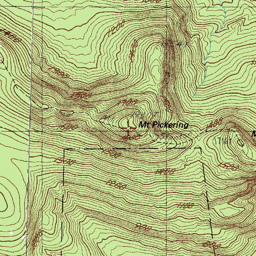 Topographic Map of Mount Pickering, NH
