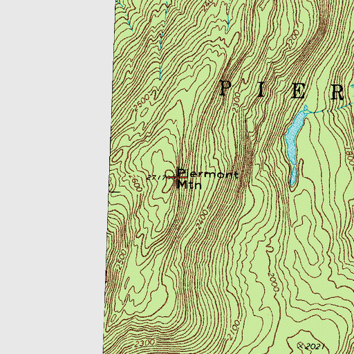 Topographic Map of Piermont Mountain, NH