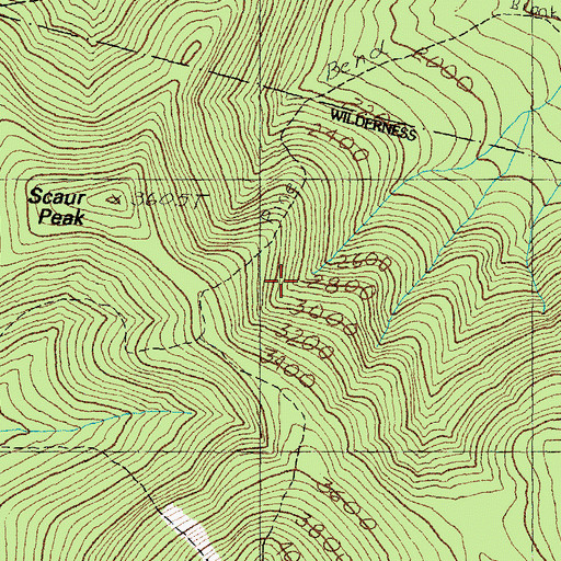 Topographic Map of Pine Bend Brook Trail, NH