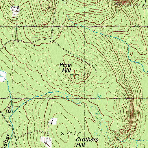 Topographic Map of Pine Hill, NH