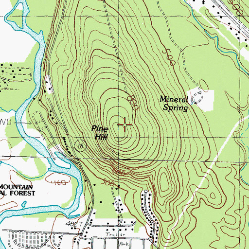 Topographic Map of Pine Hill, NH