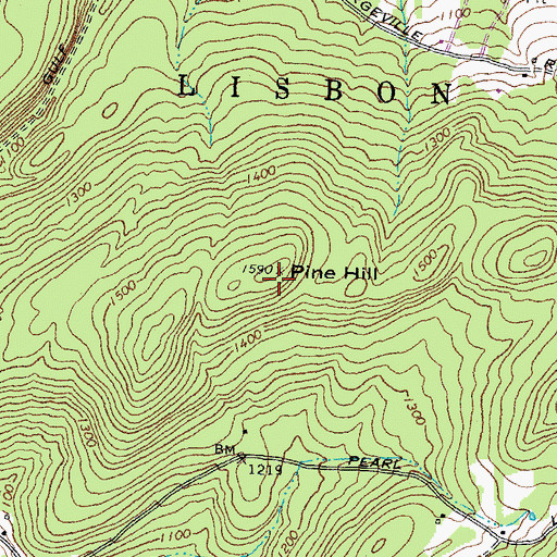Topographic Map of Pine Hill, NH