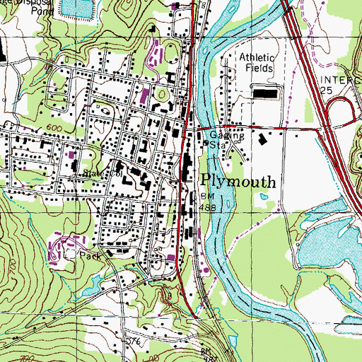 Topographic Map of Plymouth, NH