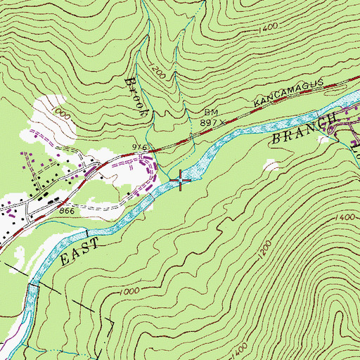 Topographic Map of Pollard Brook, NH