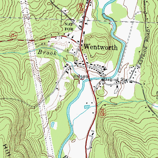 Topographic Map of Pond Brook, NH