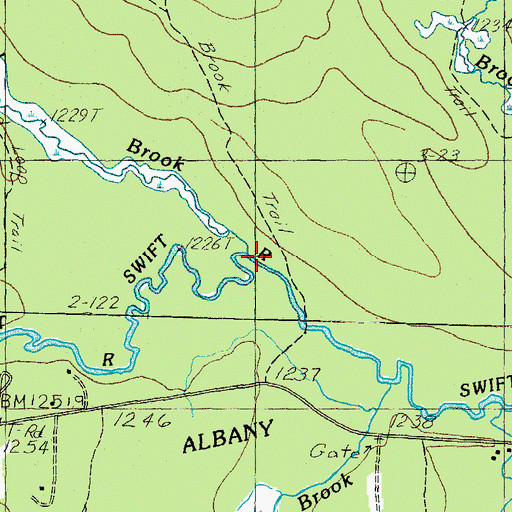 Topographic Map of Pond Brook, NH