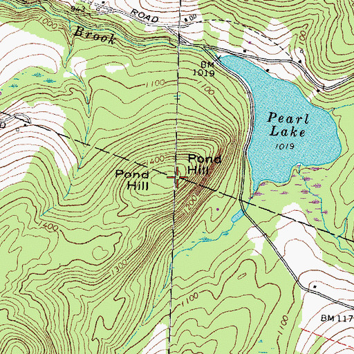 Topographic Map of Pond Hill, NH