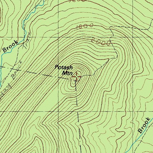 Topographic Map of Potash Mountain, NH