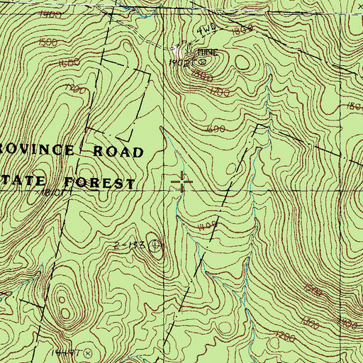 Topographic Map of Province Road State Forest, NH