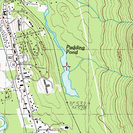 Topographic Map of Pudding Pond, NH