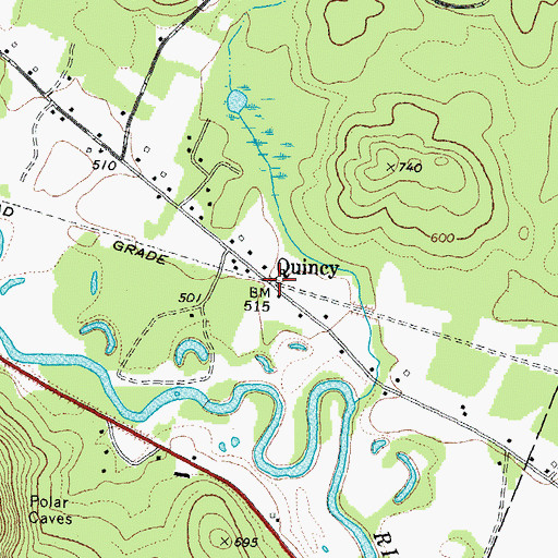 Topographic Map of Quincy, NH