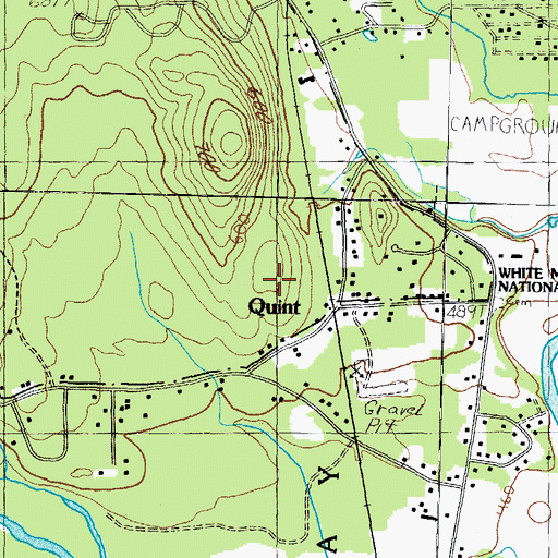 Topographic Map of Quint, NH