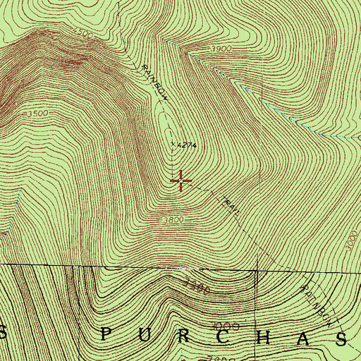 Topographic Map of Rainbow Trail, NH