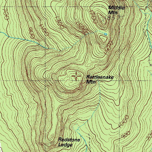 Topographic Map of Rattlesnake Mountain, NH