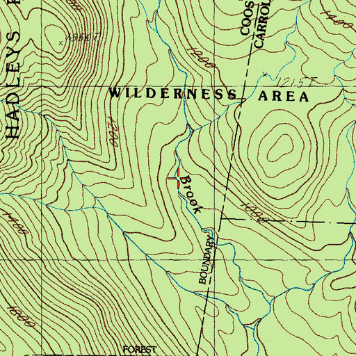 Topographic Map of Razor Brook Trail, NH