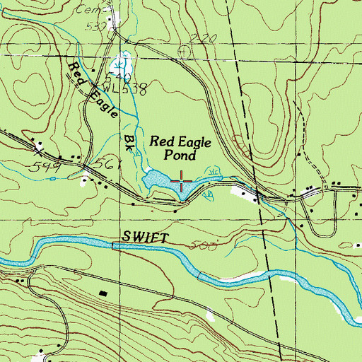 Topographic Map of Red Eagle Pond, NH
