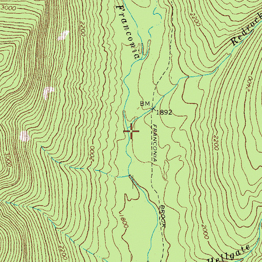 Topographic Map of Redrock Brook, NH