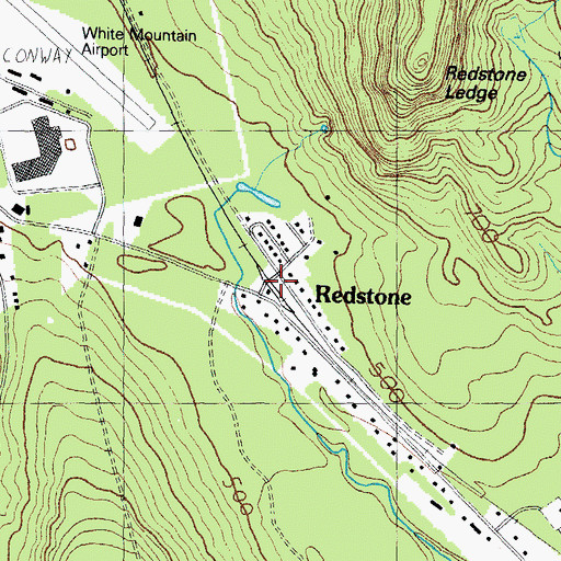 Topographic Map of Redstone, NH
