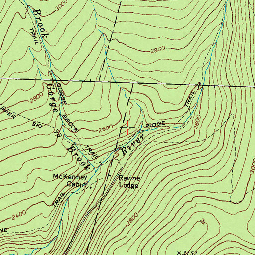 Topographic Map of Ridge Trail, NH