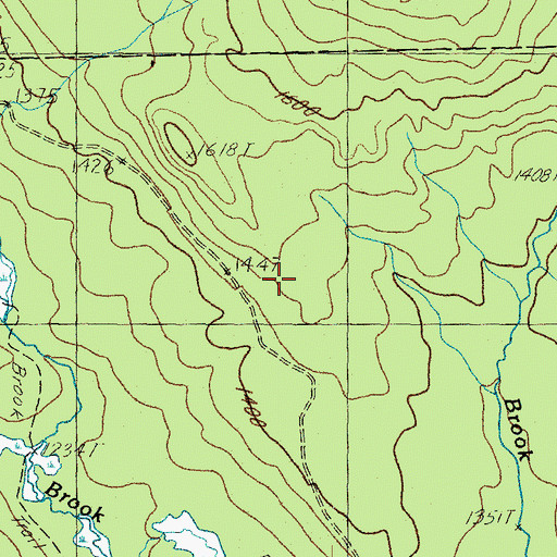 Topographic Map of Rob Brook Trail, NH