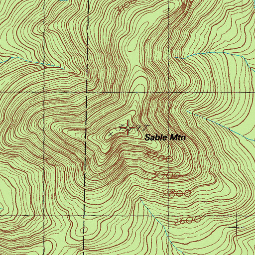 Topographic Map of Sable Mountain, NH