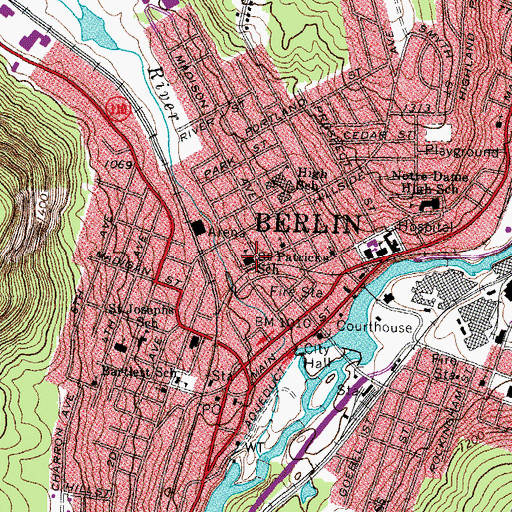 Topographic Map of Saint Michael Catholic School, NH