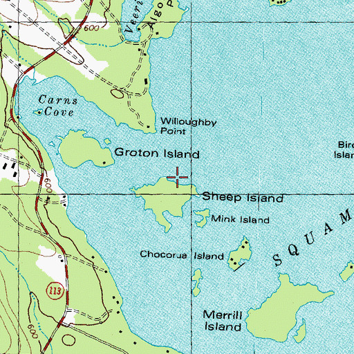 Topographic Map of Sheep Island, NH