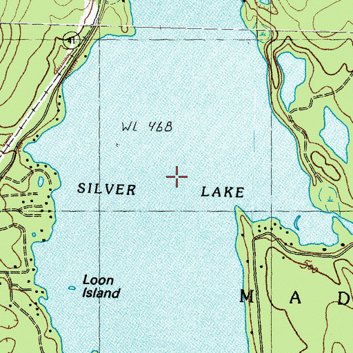 Topographic Map of Silver Lake, NH