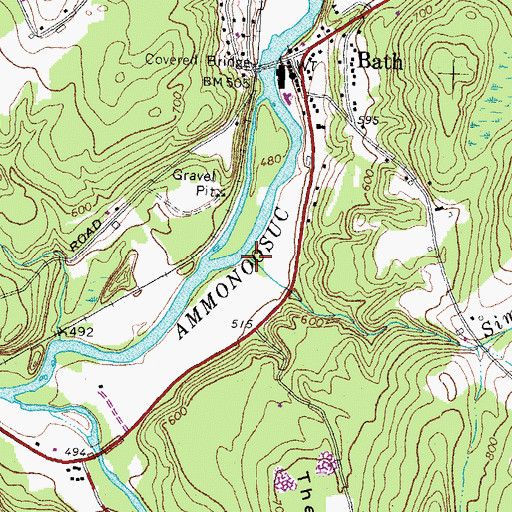 Topographic Map of Simonds Brook, NH