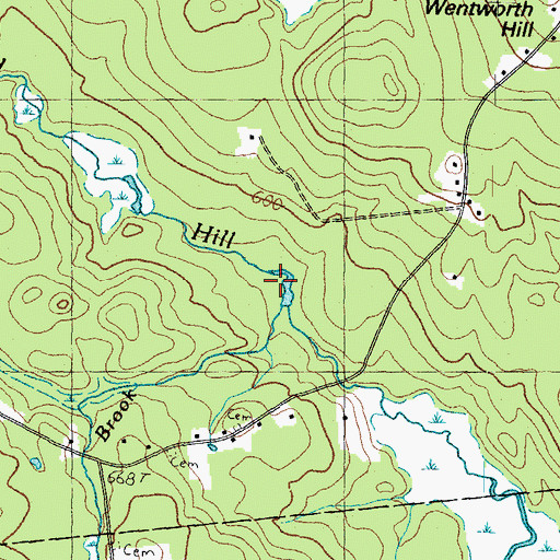 Topographic Map of Skinner Brook, NH
