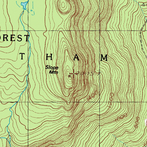 Topographic Map of Slope Mountain, NH