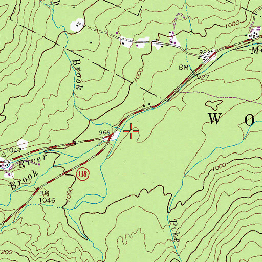 Topographic Map of Smith Brook, NH