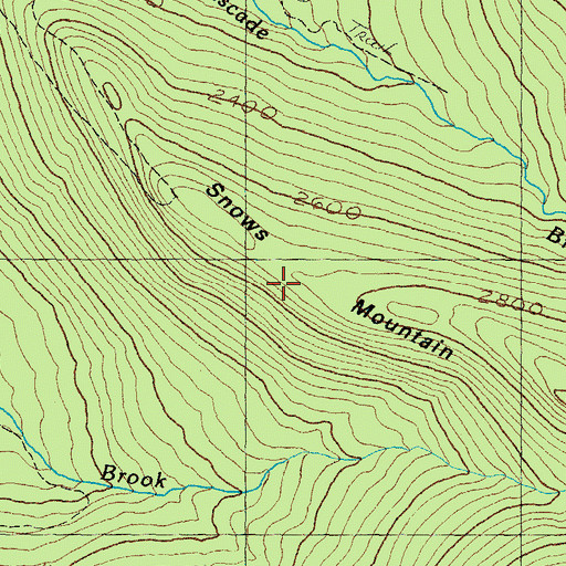Topographic Map of Snows Mountain, NH