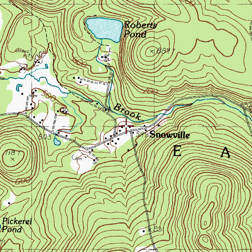 Topographic Map of Snowville, NH