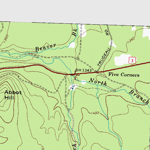 Topographic Map of South Branch Gale River, NH