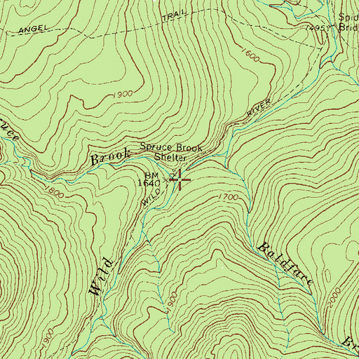 Topographic Map of Spruce Brook, NH