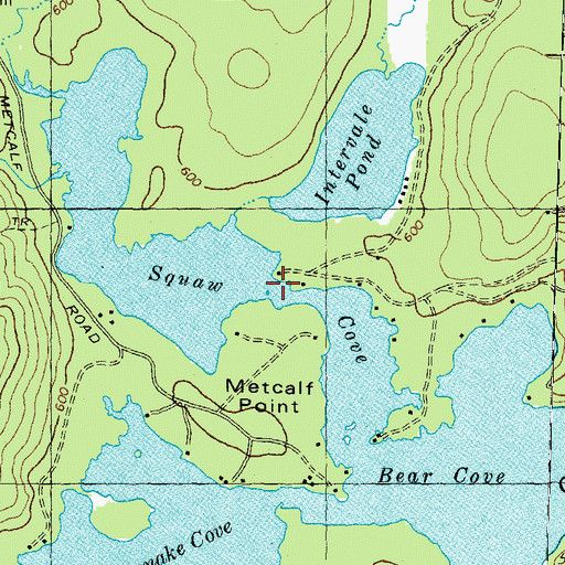 Topographic Map of Squaw Cove, NH