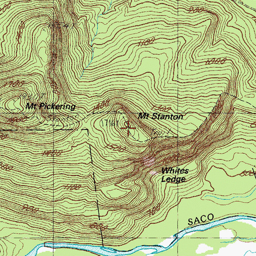 Topographic Map of Mount Stanton, NH