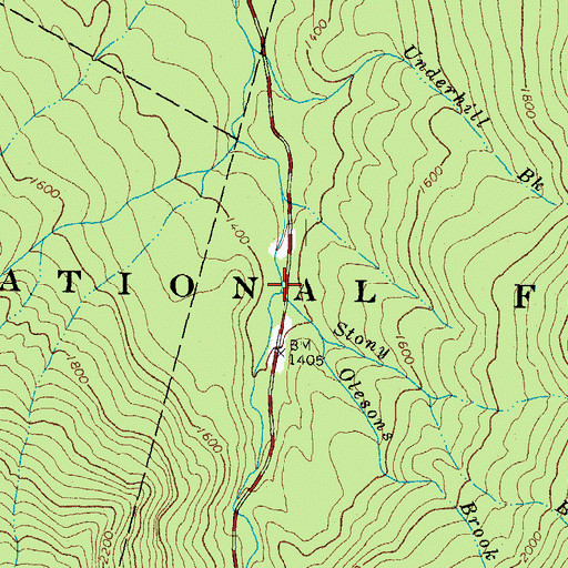 Topographic Map of Stony Brook, NH