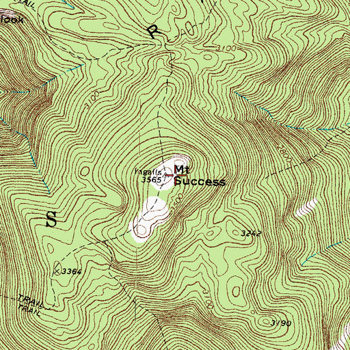 Topographic Map of Mount Success, NH