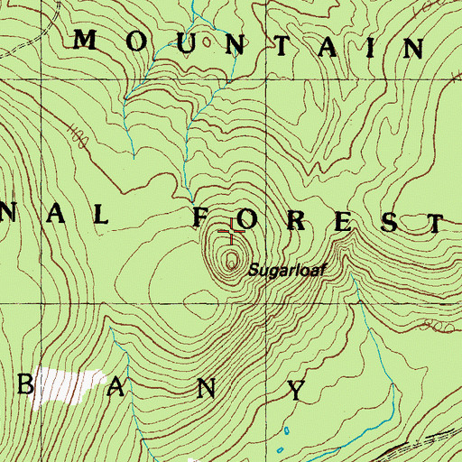 Topographic Map of Sugarloaf, NH