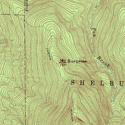Topographic Map of Mount Surprise, NH