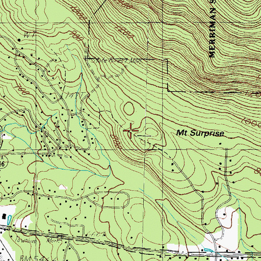 Topographic Map of Mount Surprise, NH