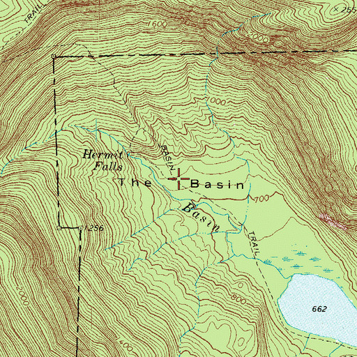 Topographic Map of The Basin, NH