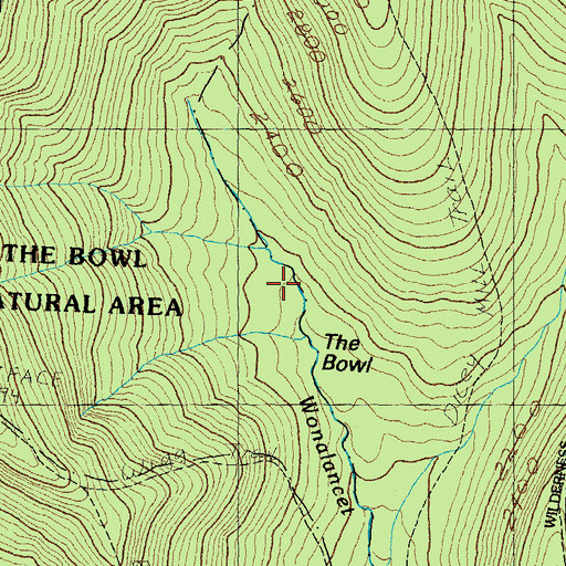 Topographic Map of The Bowl, NH