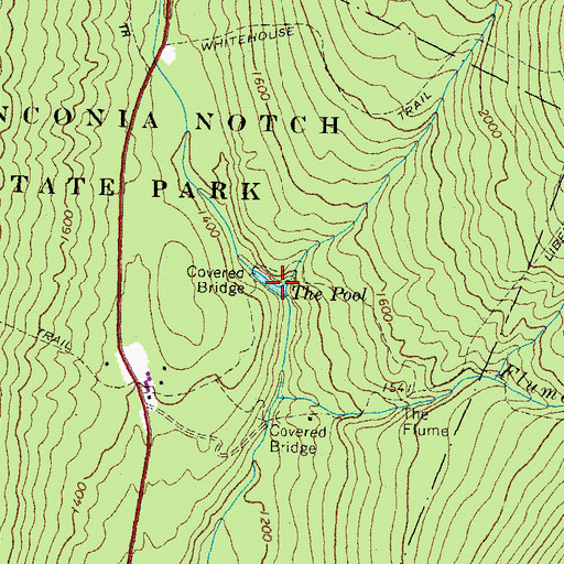 Topographic Map of The Pool, NH
