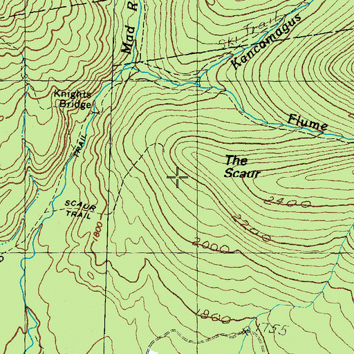 Topographic Map of The Scaur, NH