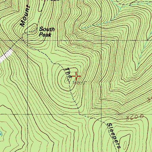 Topographic Map of The Sleepers, NH