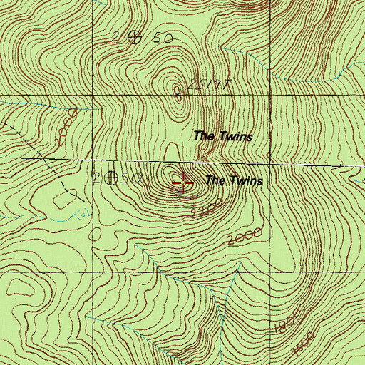 Topographic Map of The Twins, NH