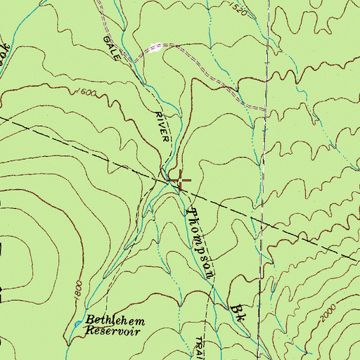 Topographic Map of Thompson Brook, NH